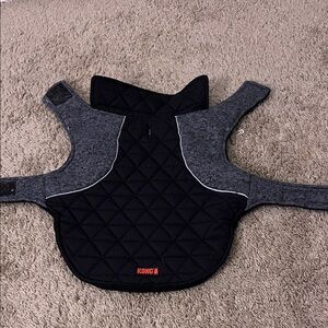 KONG Quilted Black and Gray Dog Jacket/vest